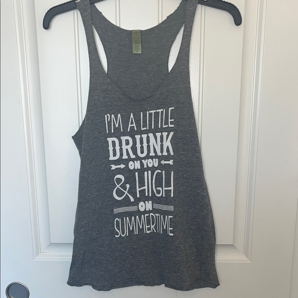 Luke Bryan “Drunk on You” Gray Sleeveless Top